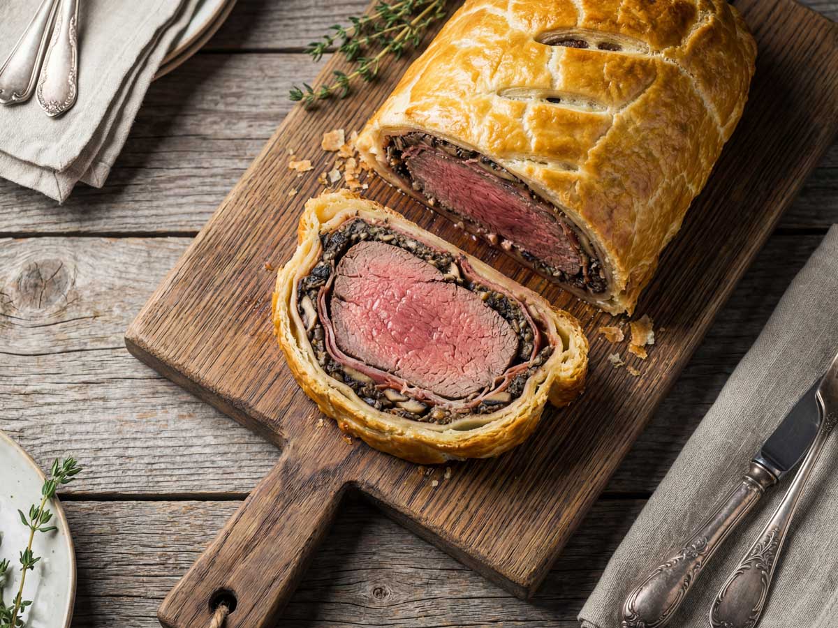 Beef Wellington bakken in de oven