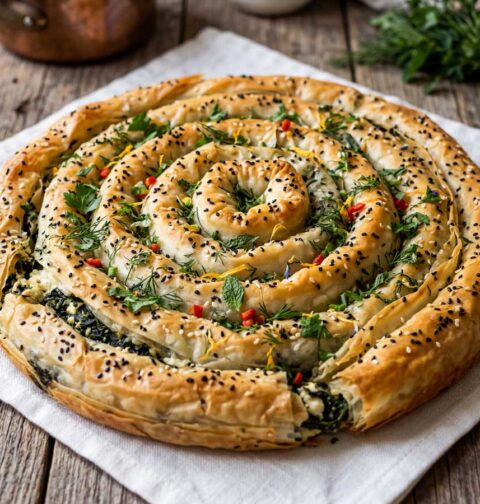 Börek met feta en spinazie maken