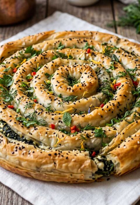 Börek met feta en spinazie maken