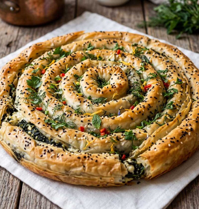 Börek met feta en spinazie maken
