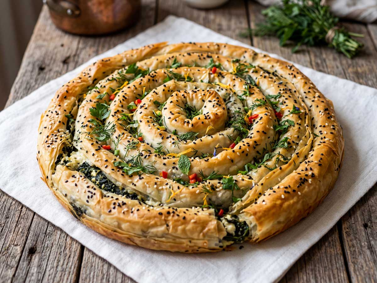 Börek met feta en spinazie maken