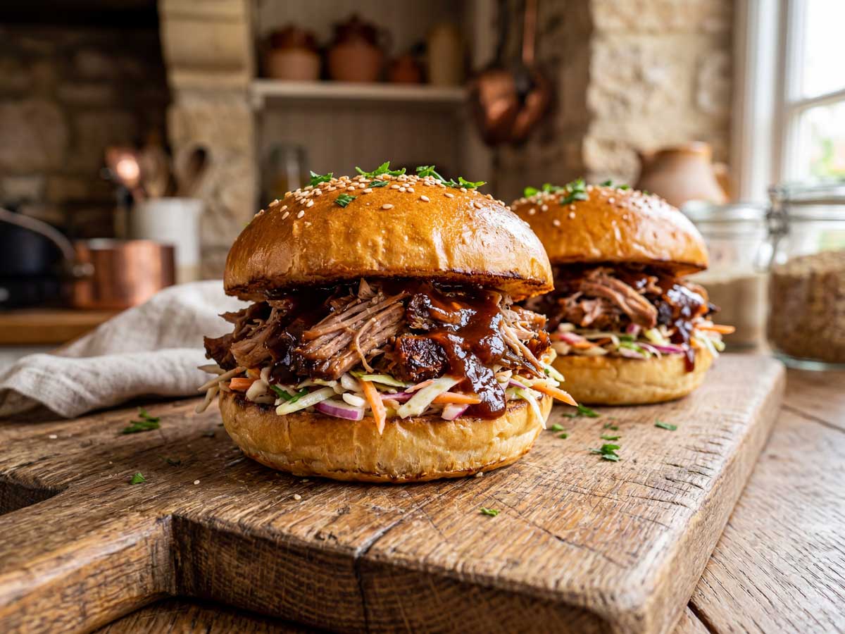 Broodje pulled pork maken met barbecuesaus