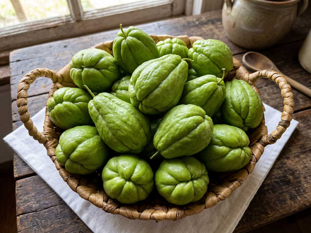 Chayote koken in 2 liter water