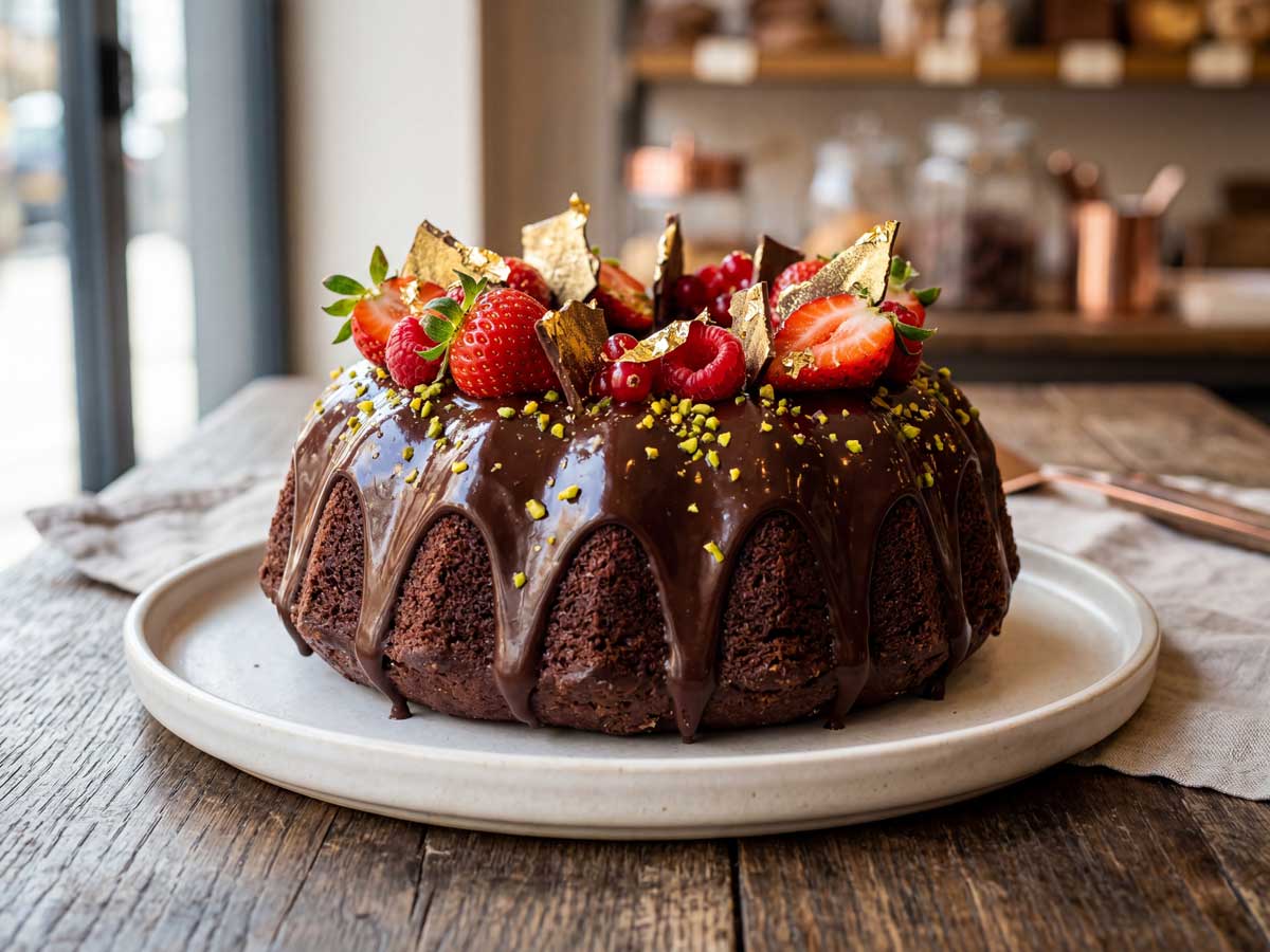 Chocolade tulband maken in een oven