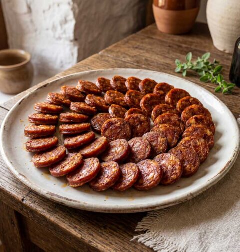 Chorizo bakken in een gewone koekenpan