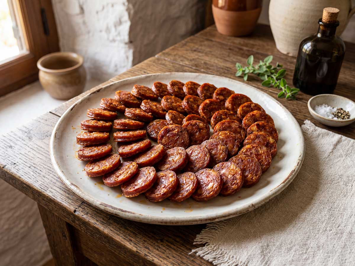 Chorizo bakken in een gewone koekenpan