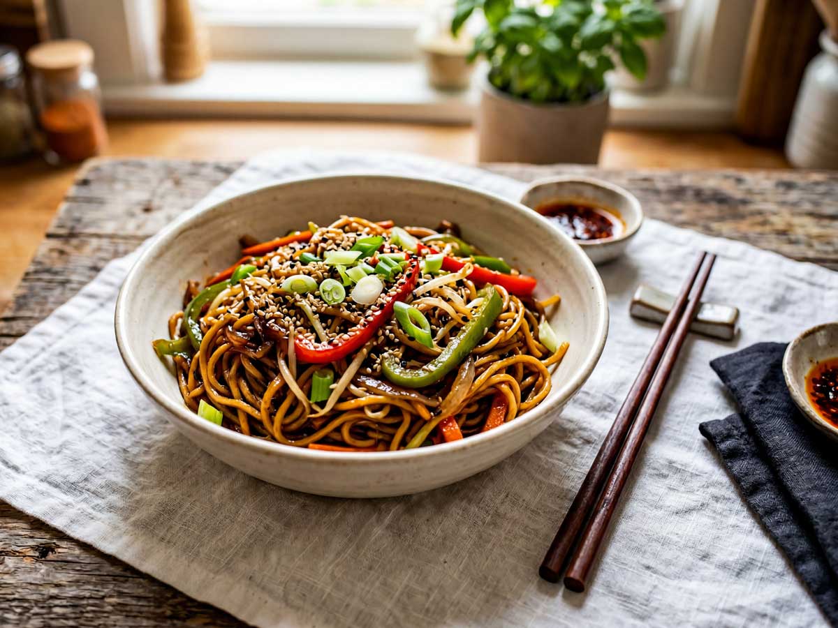 Chow mein maken, erg lekker