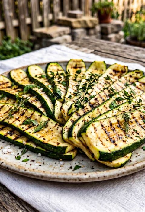 Courgette op de BBQ
