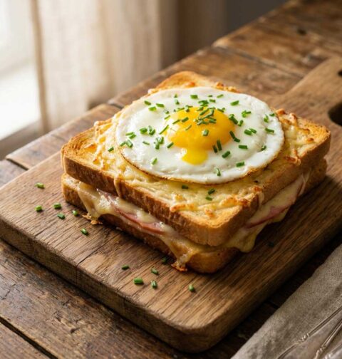 Croque Madame maken doe je in een koekenpan