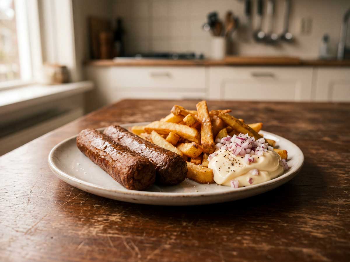 Frikandel opwarmen in een airfryer
