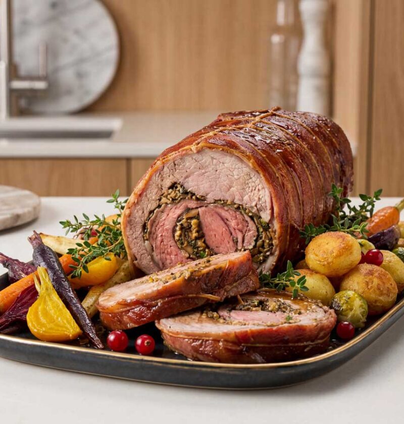 Kalfsrollade braden in een stevige braadpan