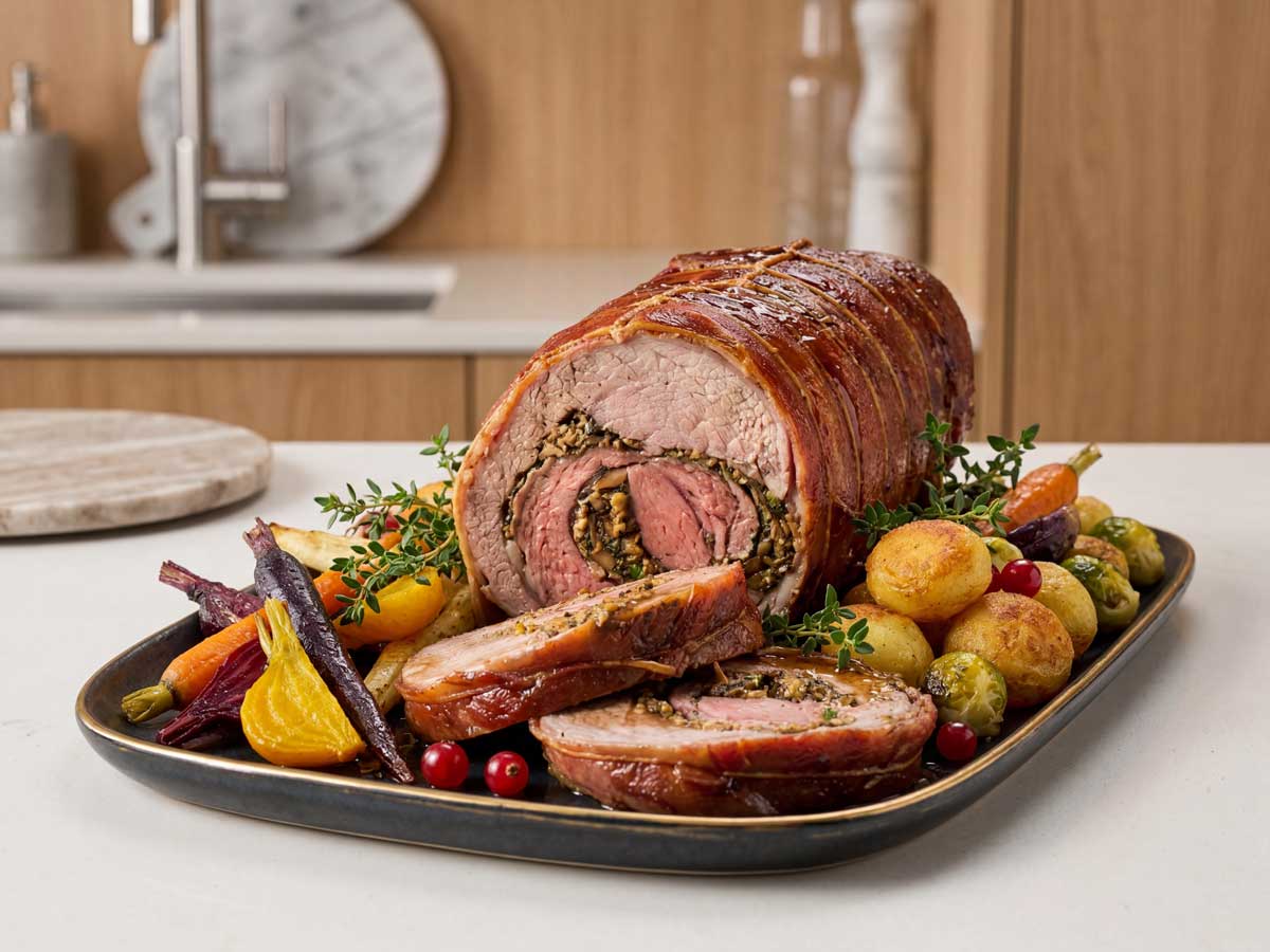 Kalfsrollade braden in een stevige braadpan