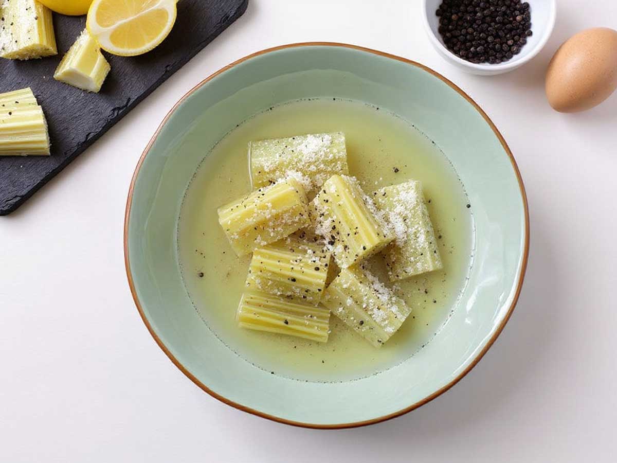 Kardoen koken in een gewone pan in wat bouillon