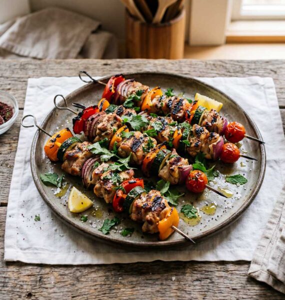Kebab opwarmen in een hapjespan