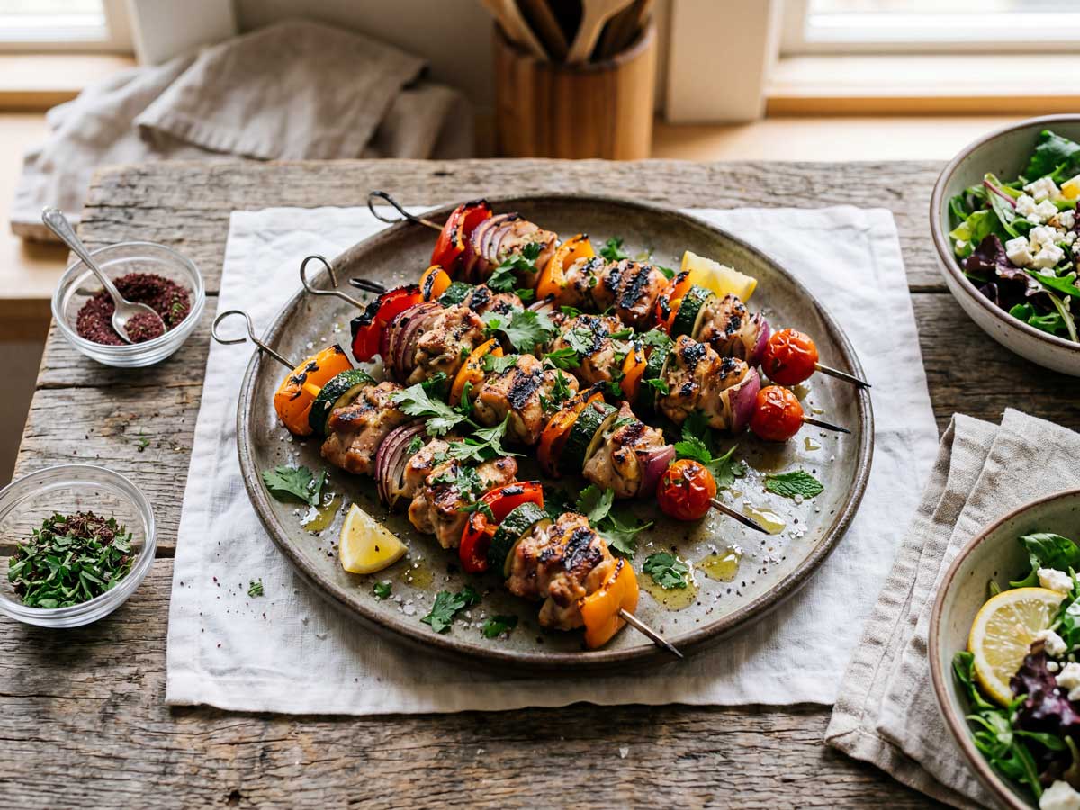 Kebab opwarmen in een hapjespan