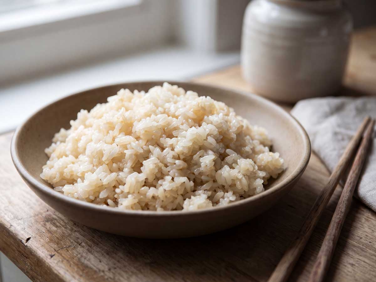 Kleefrijst koken in een gewone pan