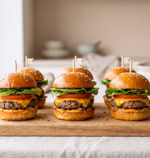 Mini hamburgers maken in een gewone koekenpan