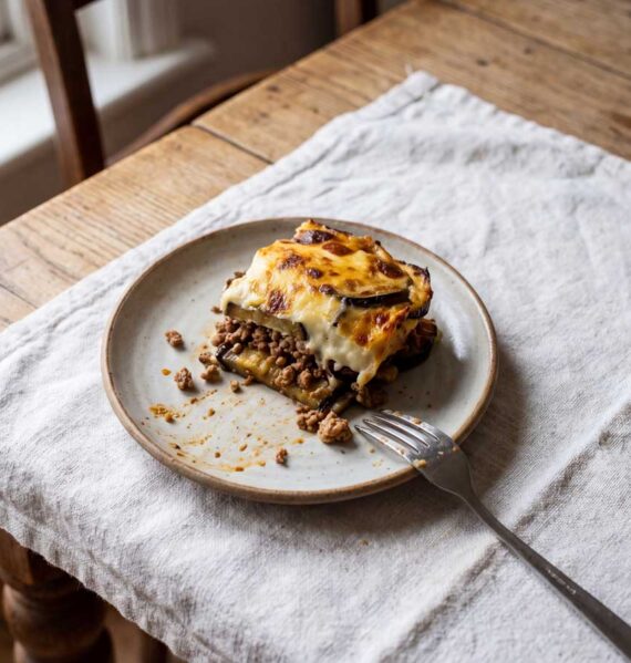 Moussaka opwarmen in een oven