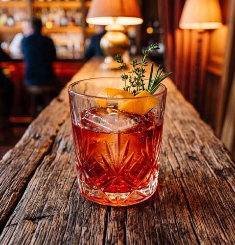 Negroni mocktail maken