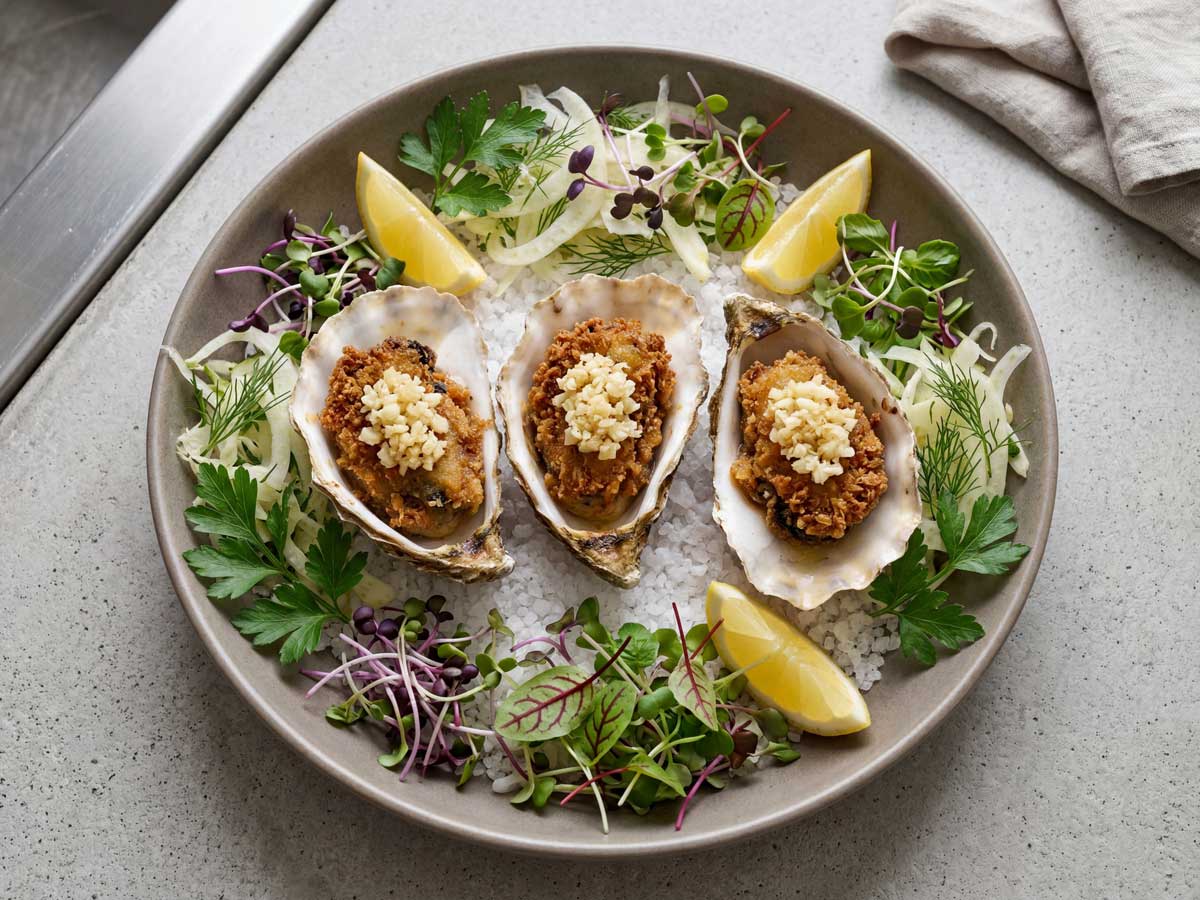 Oesters bakken in een stevige koekenpan