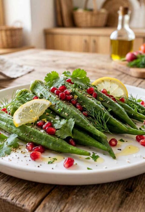 Okra koken in ruim water