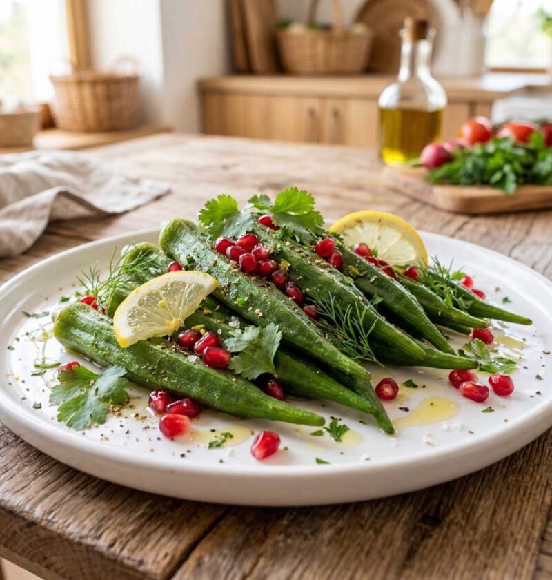 Okra koken in ruim water