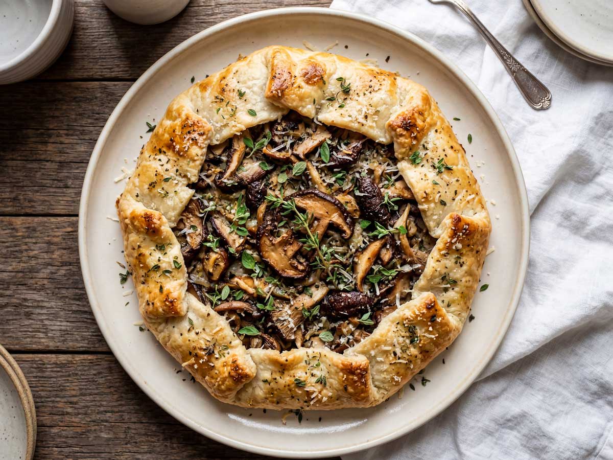 Paddenstoelengalette maken in een oven