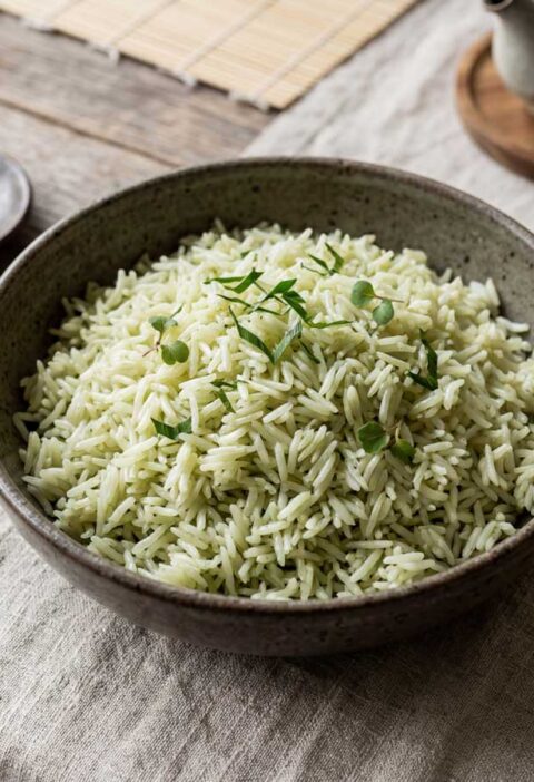 Pandanrijst koken in een pan met een goed sluitend deksel