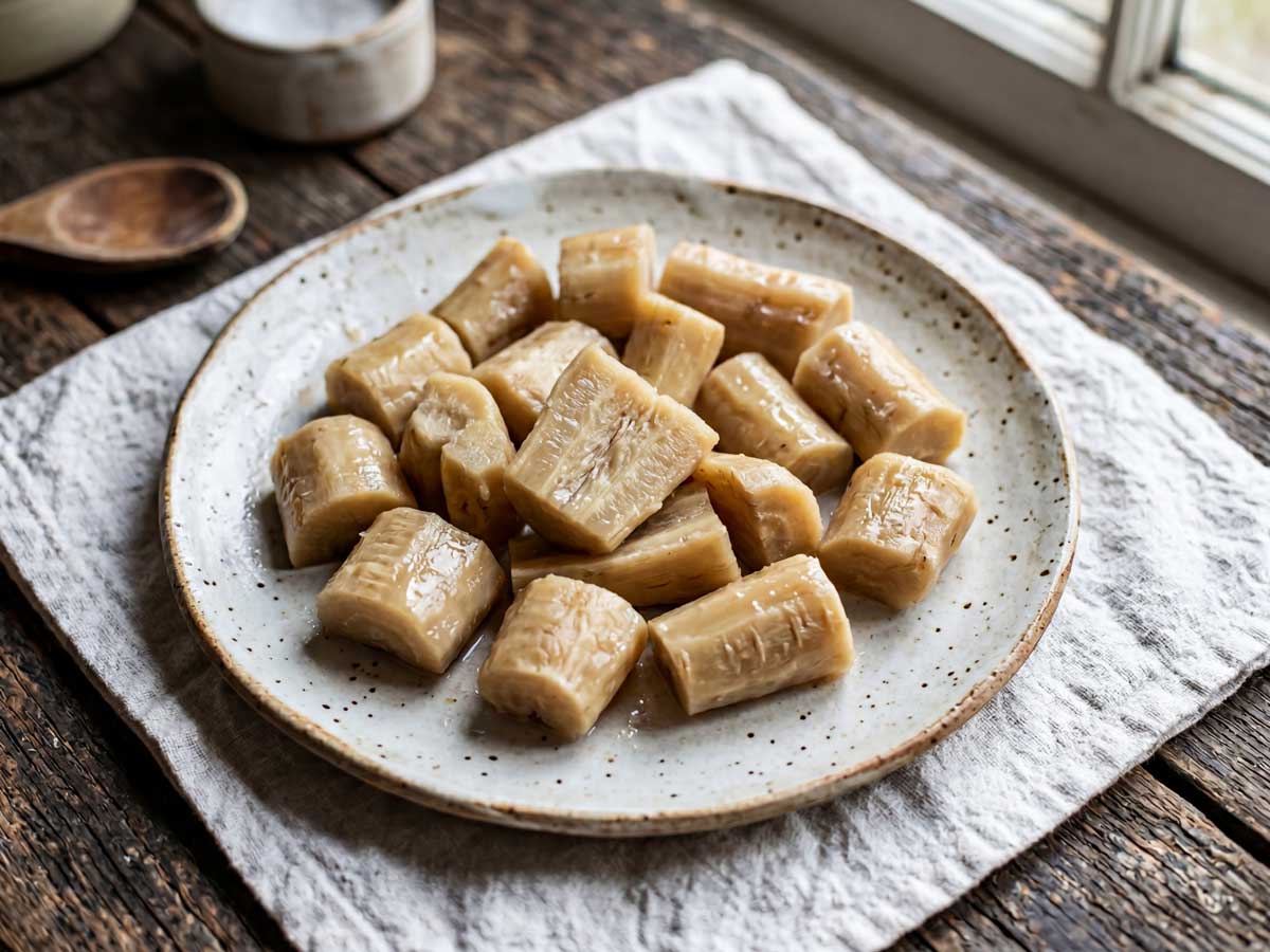 Pastinaak koken in een gewone pan