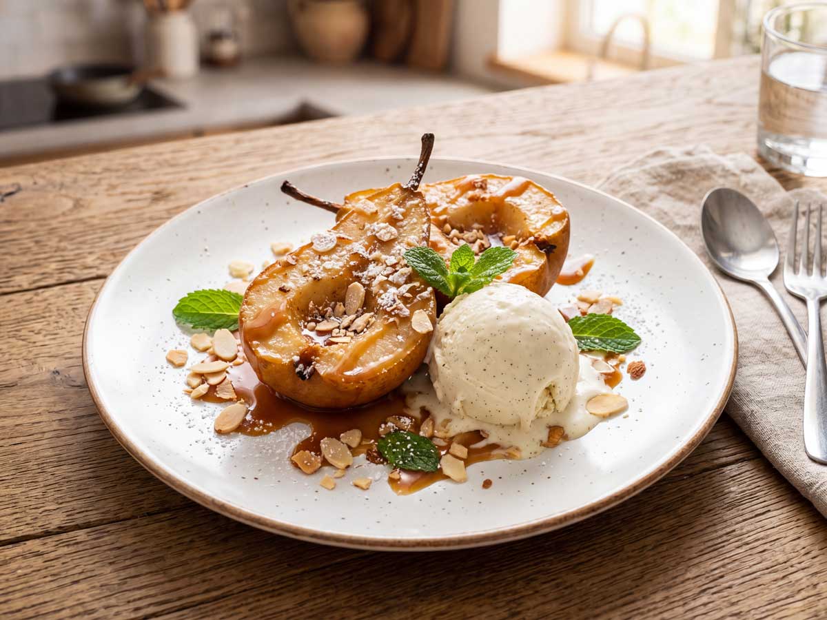 Peren bakken in een oven op 180 graden