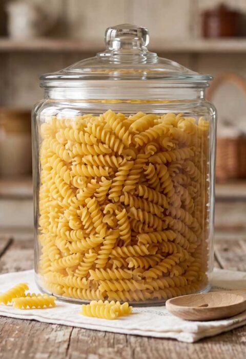 Rotini koken in een ruime hoeveelheid water