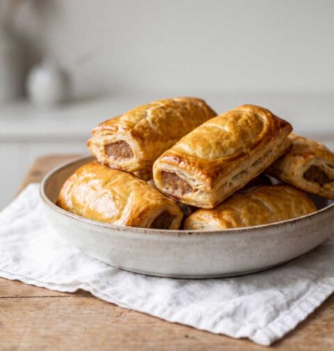 Saucijzenbroodje opwarmen in een oven