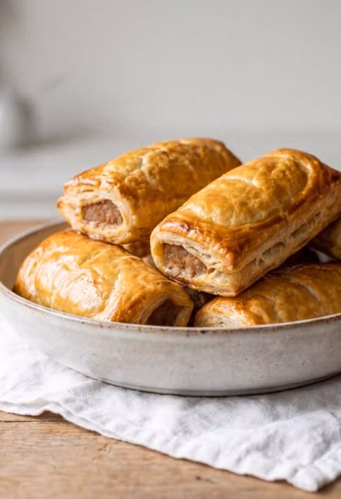 Saucijzenbroodje opwarmen in een oven
