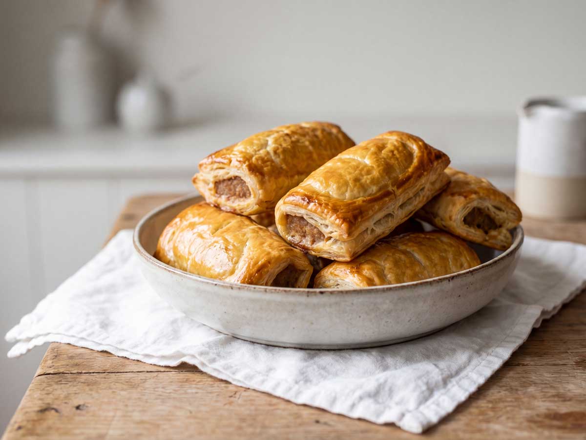 Saucijzenbroodje opwarmen in een oven