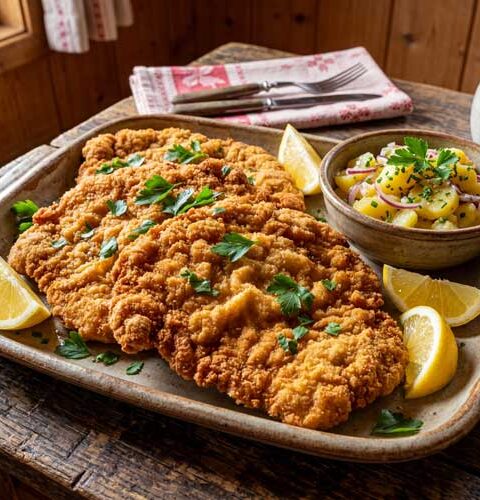 Schnitzel bakken