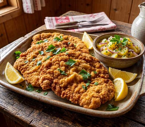 Schnitzel bakken