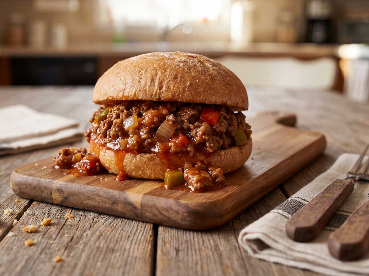 Sloppy Joe maken, maar eten uit de hand mag