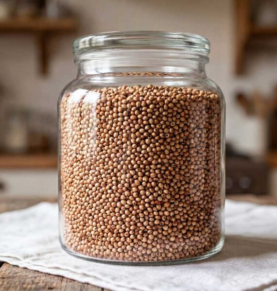 Sorghum koken in ruim water