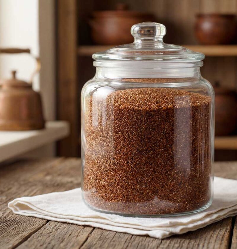 Teff koken in ruim water met een snufje zout