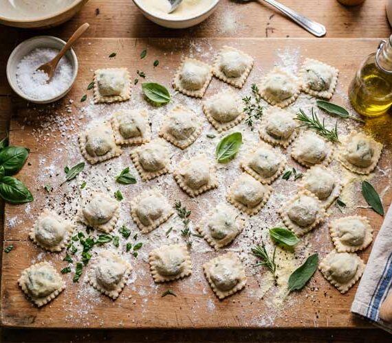 Verse ravioli koken