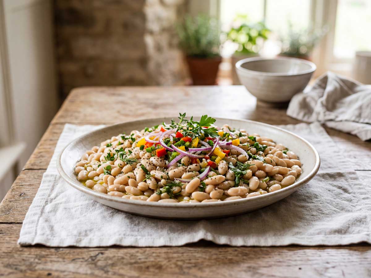 Witte bonen koken, maar eerst weken in ruim water