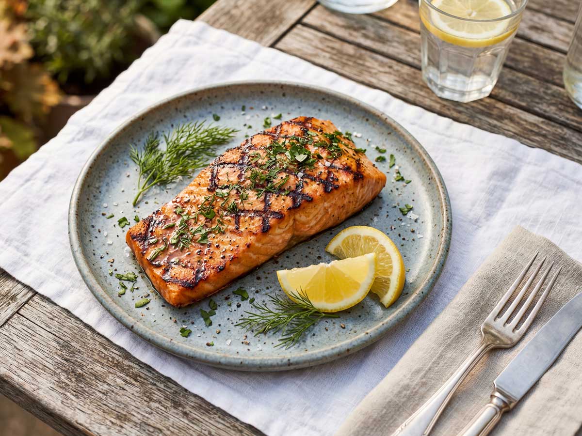 Zalm op de bbq