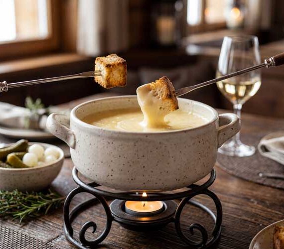 Zwitserse kaasfondue maken