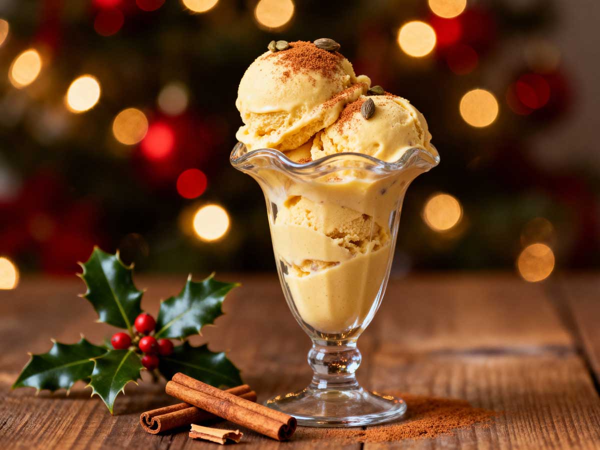 Advocaat ijs maken met een ijsmachine