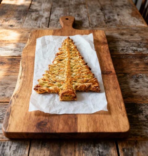 Bladerdeeg kerstboom maken in een oven