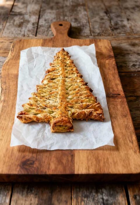 Bladerdeeg kerstboom maken in een oven