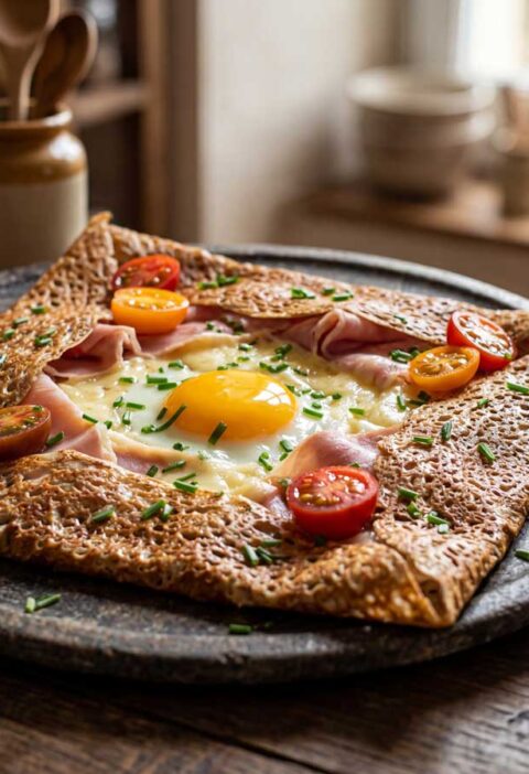 Bretonse galette maken in een oven