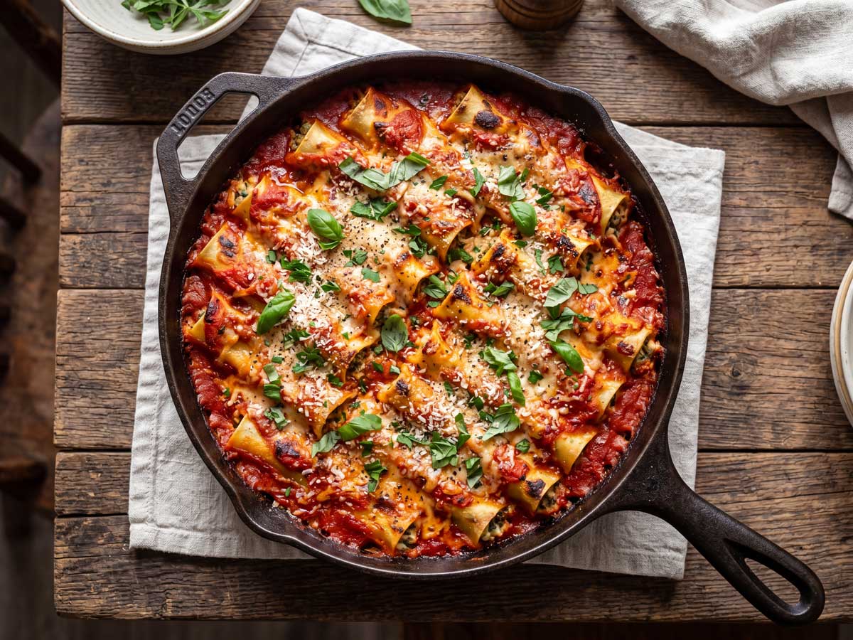 Cannelloni koken in een pan, en niet in de oven