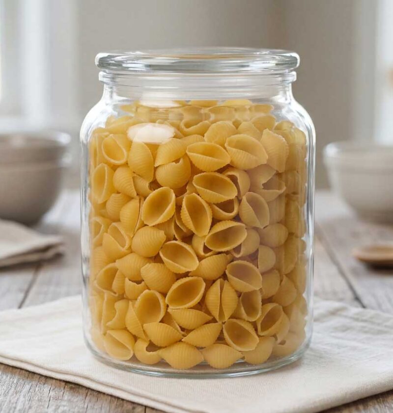 Conchiglie koken in een gewone pan. Wilhelmus Hengstmengel houdt wel van afwisseling bij pasta