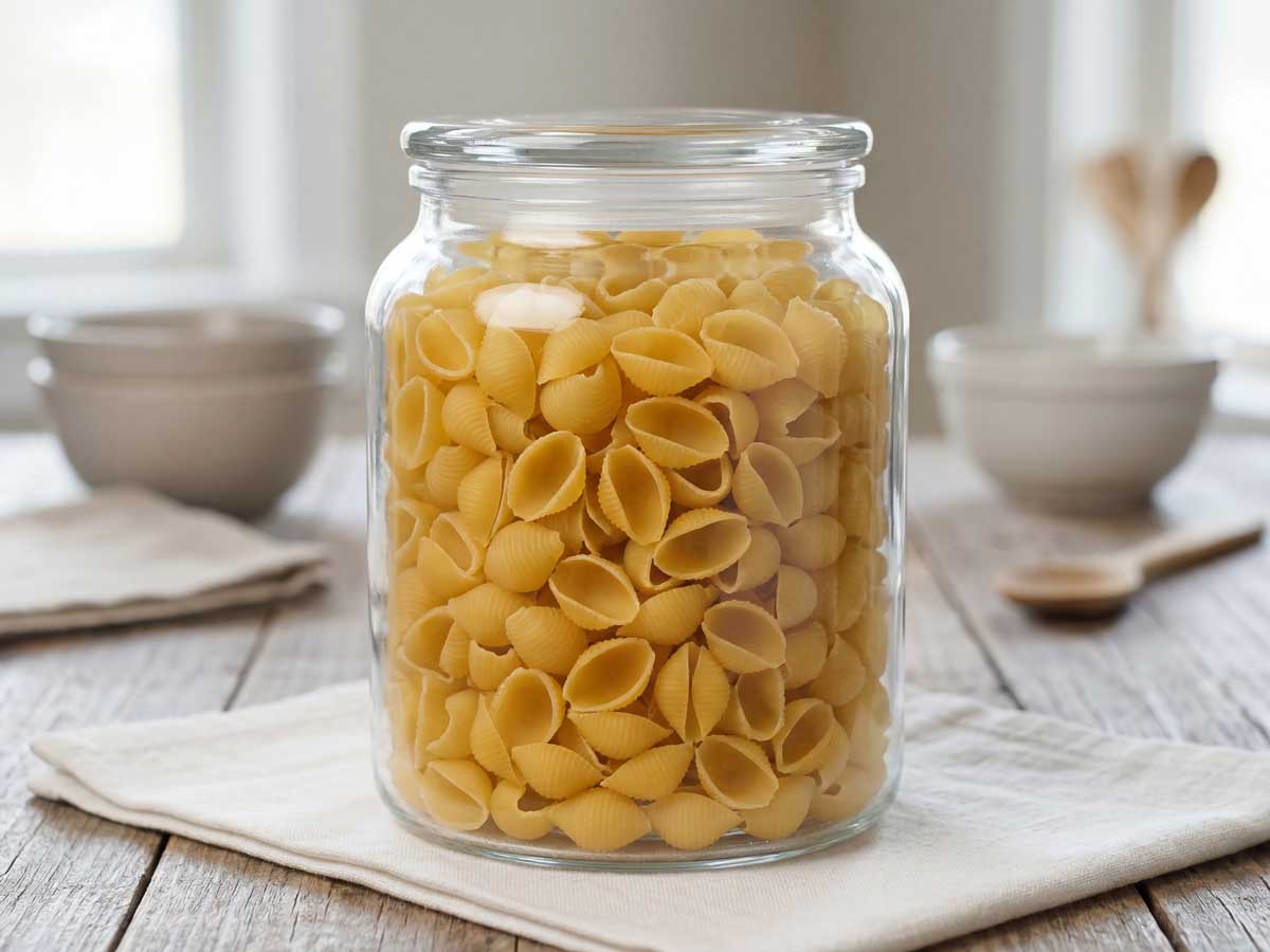 Conchiglie koken in een gewone pan. Wilhelmus Hengstmengel houdt wel van afwisseling bij pasta